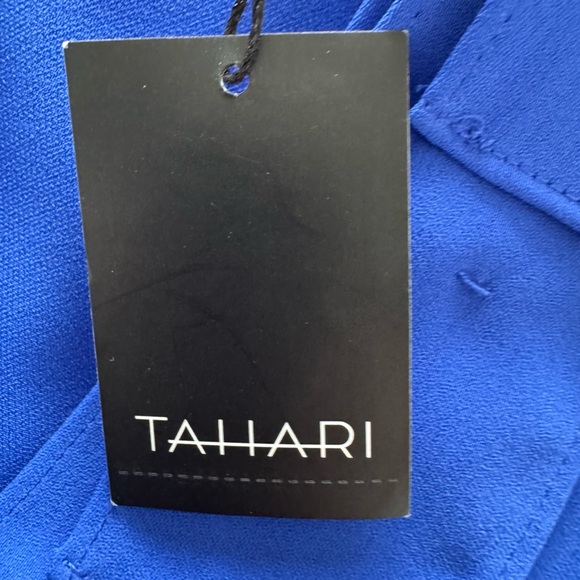 TAHARI LAGOON BLUE LILLY SPRING SUMMER DRESS US SZ 4 NWT - Picture 5 of 7
